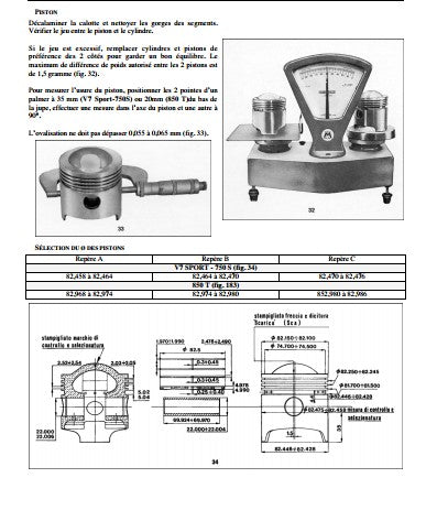 Manuels d'atelier Moto Guzzi V7 750 850 1000 { {{ Docautomoto }}
