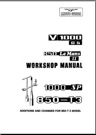 Manuels d'atelier Moto Guzzi V7 750 850 1000 { {{ Docautomoto }}