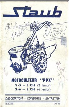 Documentation technique motoculteurs Staub { {{ Docautomoto }}