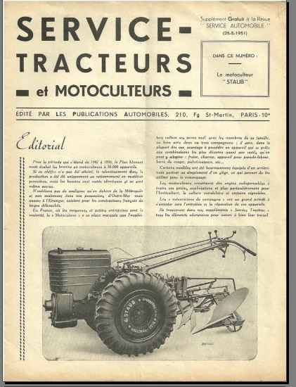 Documentation technique motoculteurs Staub { {{ Docautomoto }}