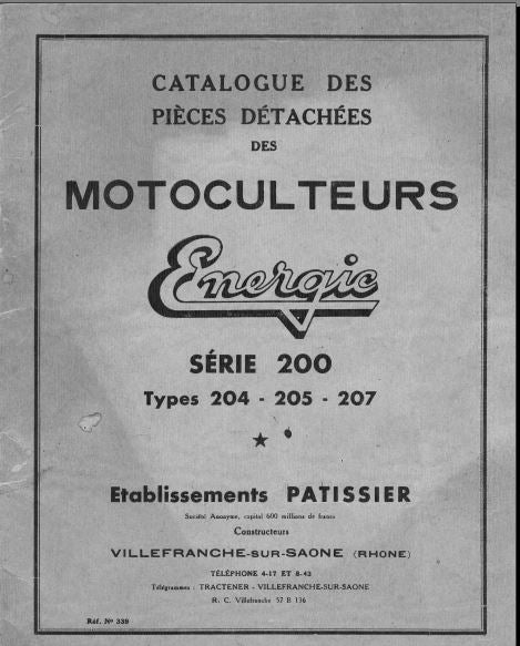 Documentation tracteur et motoculteur Energic { {{ Docautomoto }}