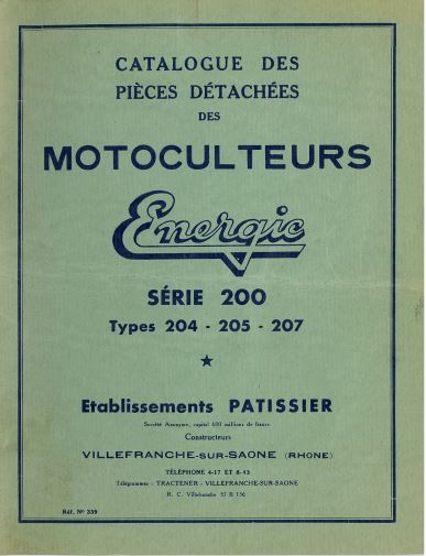 Documentation tracteur et motoculteur Energic { {{ Docautomoto }}