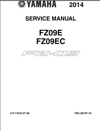 manuel d'atelier Yamaha FZ 09 2014 { {{ Docautomoto }}