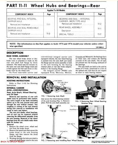 Manuel d'atelier Ford 1975 1976 { {{ Docautomoto }}