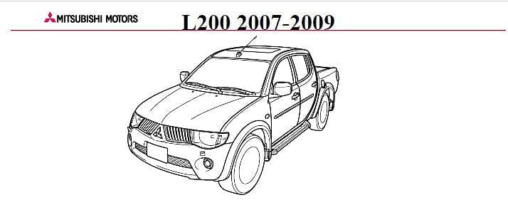 Manuel d'atelier Mitsubishi L 200 2007 2009 français { {{ Docautomoto }}