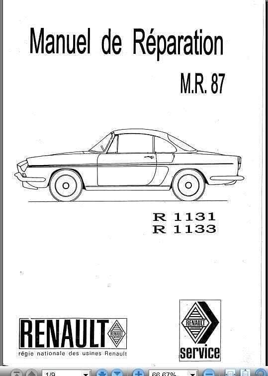 Manuels d'atelier Renault Floride et Caravelle { {{ Docautomoto }}