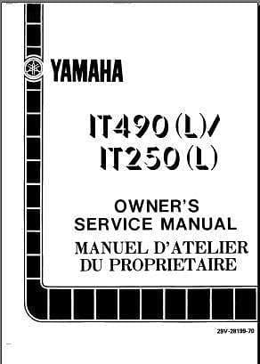 manuel d'atelier Yamaha IT 250 IT 490 1984 { {{ Docautomoto }}