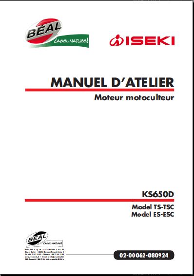 Manuel d'atelier moteur Iseki { {{ Docautomoto }}