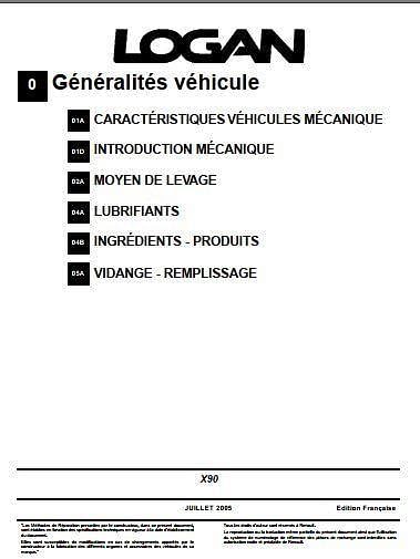 Manuel d'atelier et de réparation Renault Dacia Logan { {{ Docautomoto }}