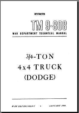 manuel d'atelier Dodge WC 4x4 et 6x6 { {{ Docautomoto }}