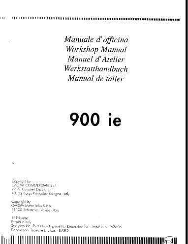 Manuel d'atelier et de réparation Cagiva 900 { {{ Docautomoto }}