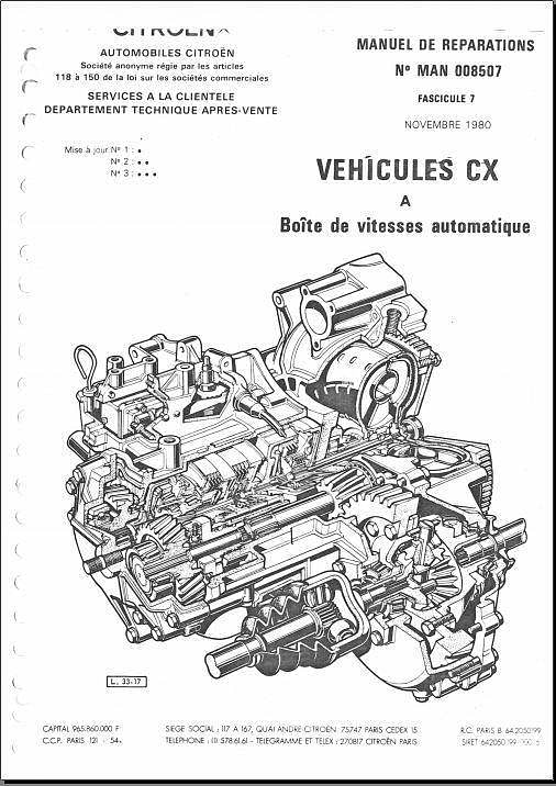 Manuels d'atelier et de réparation Citroën CX 1 et 2 tous modèles { {{ Docautomoto }}