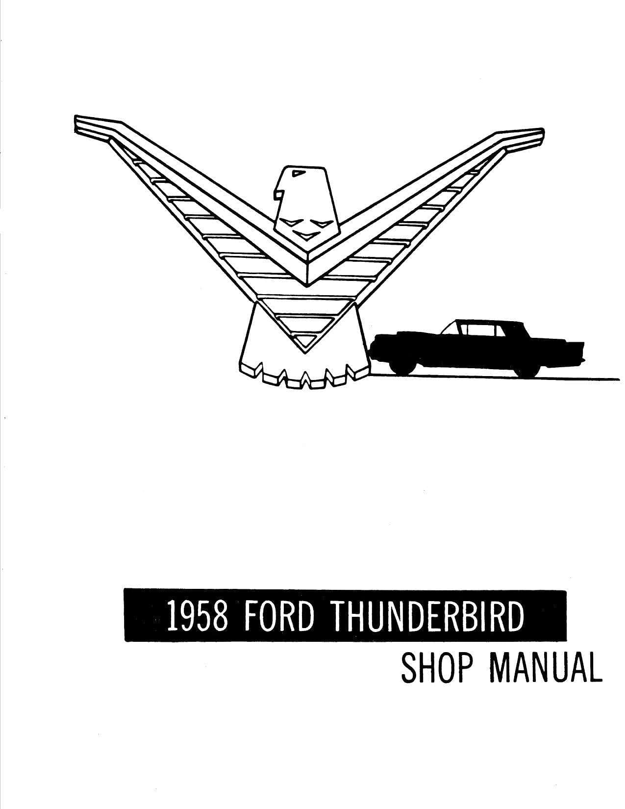 Manuel d'atelier Ford Thunderbird 1958 { {{ Docautomoto }}