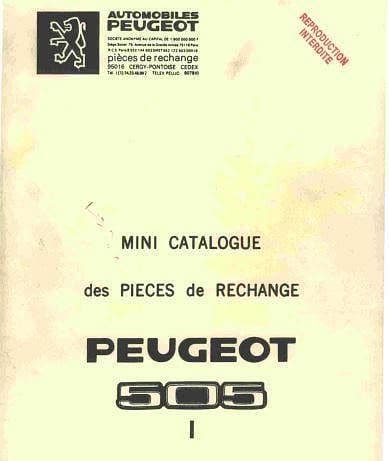 Manuels d'atelier Peugeot 505 essence diesel turbo injection tous modèles { {{ Docautomoto }}