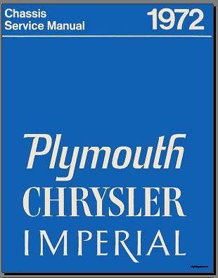 manuel d'atelier Plymouth Chrysler Impérial 1972 { {{ Docautomoto }}