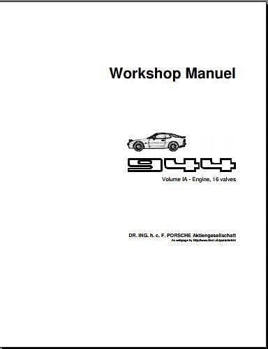 manuel d'atelier Porsche 944 tous modèles { {{ Docautomoto }}