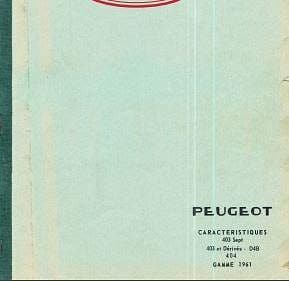 Manuels d'atelier Peugeot 403 { {{ Docautomoto }}