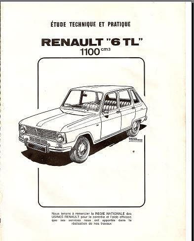 Manuel d'atelier et de réparation renault 6 { {{ Docautomoto }}
