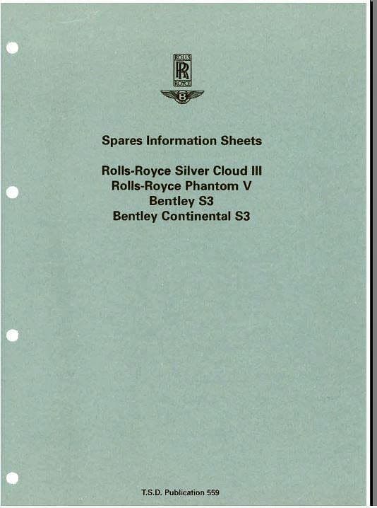 Manuels d'atelier Rolls Royce 1955 à 1995 { {{ Docautomoto }}