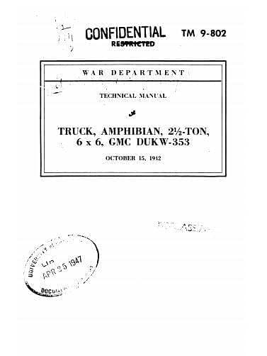 Manuels d'atelier GMC CCKW et DUKW { {{ Docautomoto }}