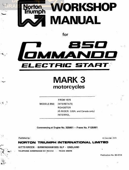 manuels d'atelier Norton Commando { {{ Docautomoto }}
