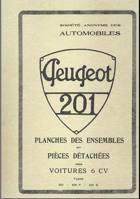 manuels d'atelier Peugeot 201 { {{ Docautomoto }}