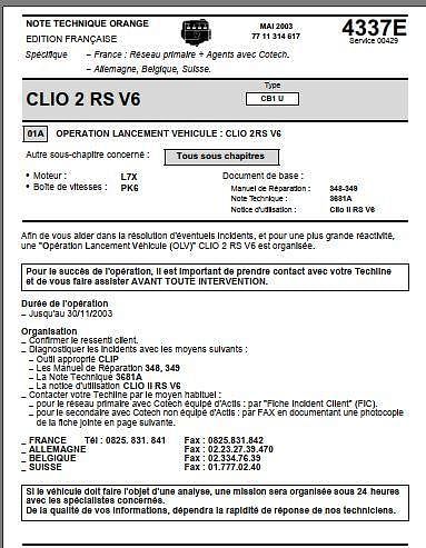 Manuel d'atelier Renault Clio V6 { {{ Docautomoto }}