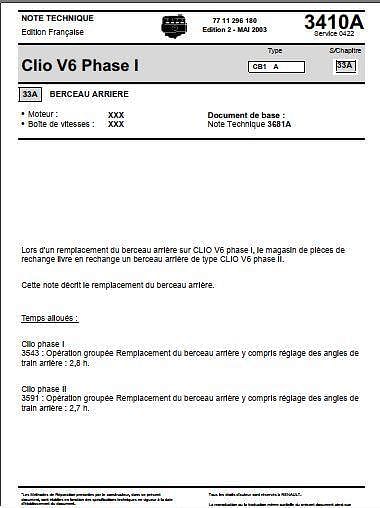 Manuel d'atelier Renault Clio V6 { {{ Docautomoto }}