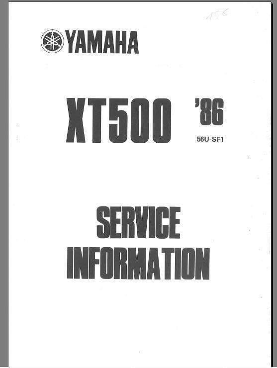 manuels d'atelier Yamaha XT500 SR 500 TT500 { {{ Docautomoto }}