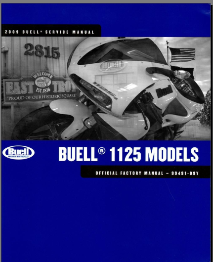 Manuels d'atelier Buell 1125 2009 { {{ Docautomoto }}
