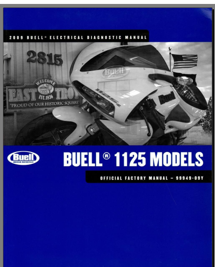 Manuels d'atelier Buell 1125 2009 { {{ Docautomoto }}