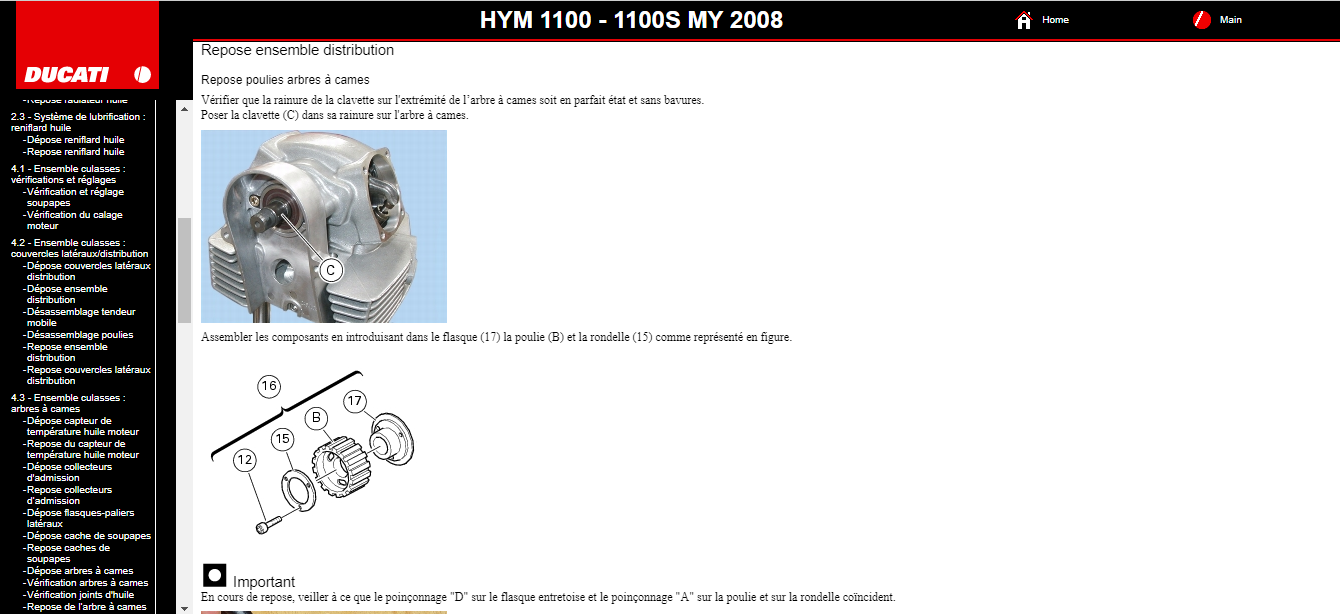 Manuel d'atelier Ducati 1100 hypermotard 2008 pdf français Docautomoto