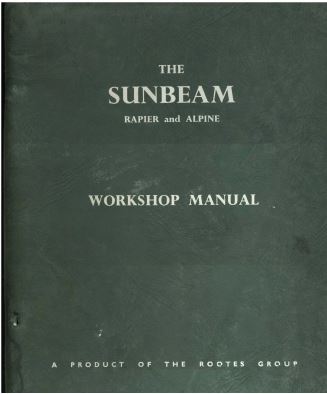 Manuel d'atelier Sunbeam Alpine et Rapier { {{ Docautomoto }}