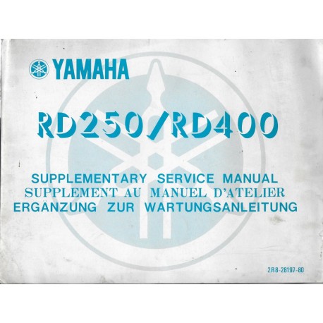 Manuel d'atelier Yamaha 250 et 400 RD { {{ Docautomoto }}