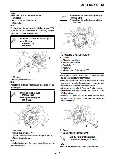 Manuel d'atelier Yamaha R1 2015 { {{ Docautomoto }}