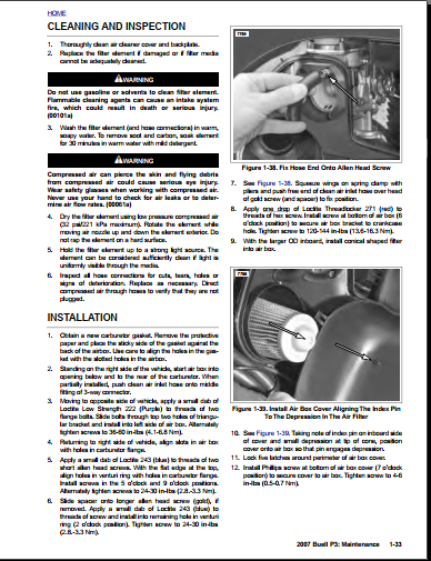 Manuels d'atelier Buell P3 Blast 2007 { {{ Docautomoto }}