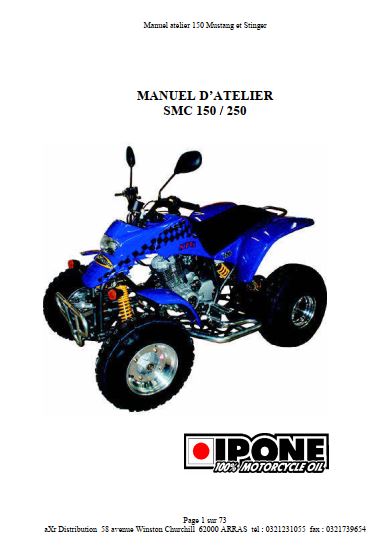 Manuel d'atelier quad SMC Barossa 150 250 { {{ Docautomoto }}