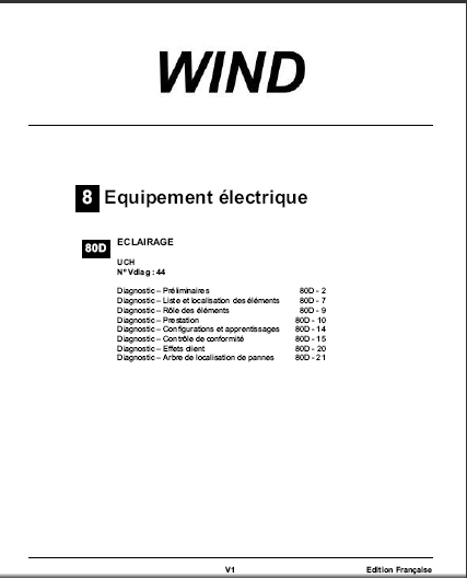 Manuel d'atelier Renault Wind { {{ Docautomoto }}