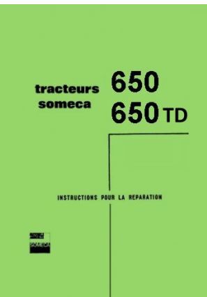 Manuel d'atelier tracteur Someca 650 { {{ Docautomoto }}