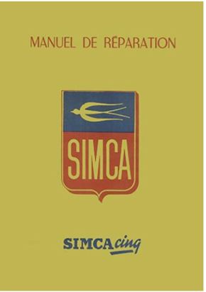 Manuel de réparation Simca 5 { {{ Docautomoto }}