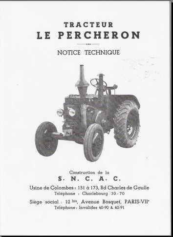 Manuel de réparation tracteur Le Percheron { {{ Docautomoto }}