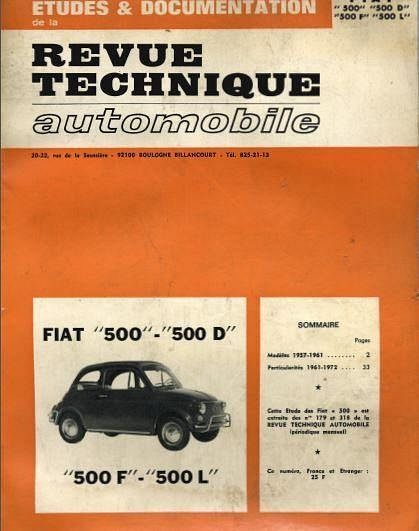 manuel d'atelier fiat 500 , 500 Giardiniera et Bianchina { {{ Docautomoto }}