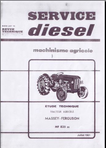 Manuels de réparation Massey Ferguson 825 et 835 { {{ Docautomoto }}