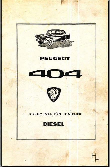 manuels d'atelier Peugeot 404 (compilation) { {{ Docautomoto }}