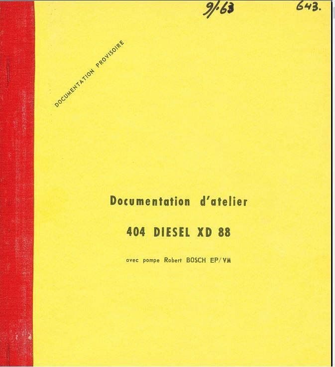 manuels d'atelier Peugeot 404 (compilation) { {{ Docautomoto }}