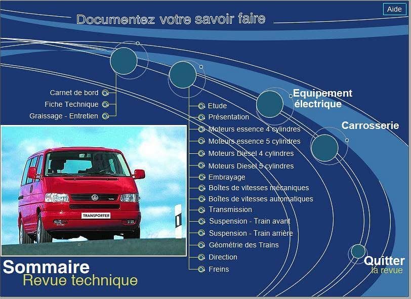 manuels d'atelier Volkswagen Transporter T4 1990 a 2002 { {{ Docautomoto }}