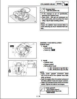 Manuel de réparation Yamaha 125 TTR { {{ Docautomoto }}