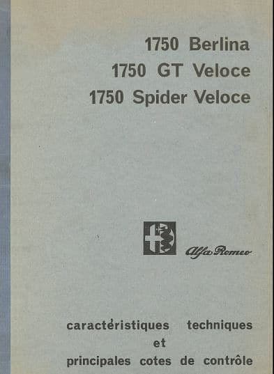 manuels d'atelier Alfa Romeo Giulia Bertone et Spider en français { {{ Docautomoto }}
