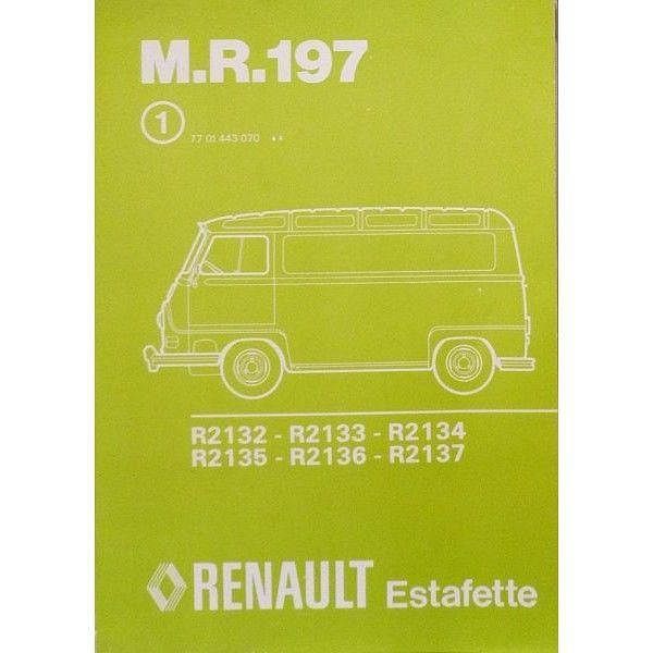 Manuels d'atelier et de réparation Renault Estafette { {{ Docautomoto }}