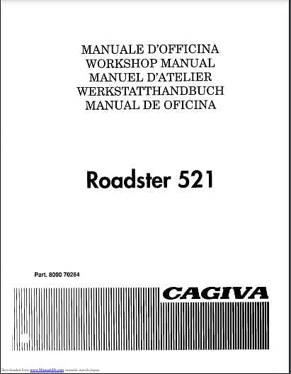 Manuel d'atelier Cagiva 521 Roadster { {{ Docautomoto }}